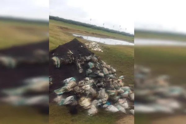 factories wastage being dumped